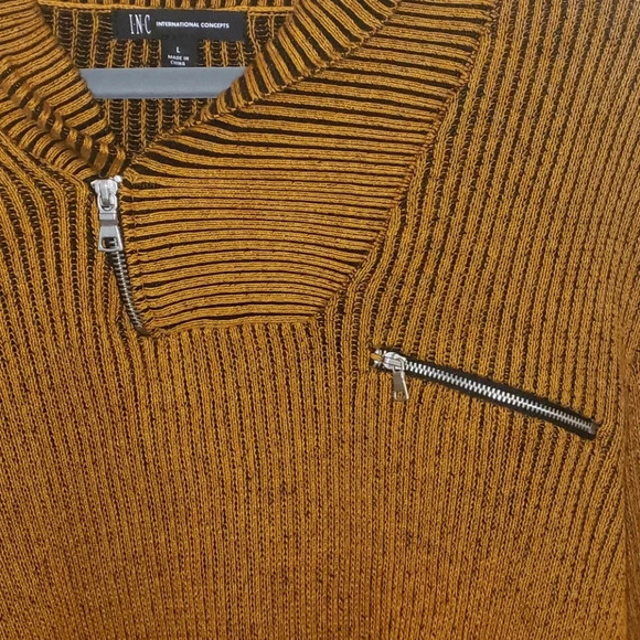 INC International Concepts Yellow & Black Sweater - Picture 5 of 14